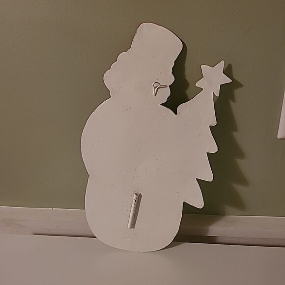 Vintage Snowman Tin Sign - Picture 2 of 2